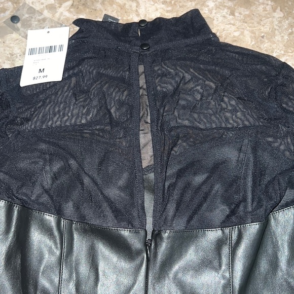 Forever 21 Leather dress with sheer sleeves - Picture 7 of 7